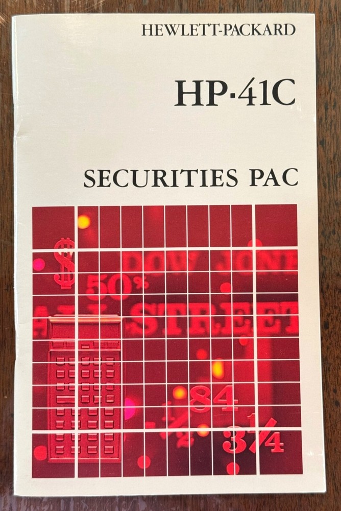 HP-41CV Calculator TESTED WORKING Time Module Securities Pac Manual Box