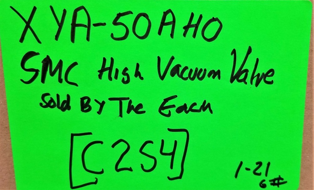 SMC XYA-50AH0 HIGH VACUUM VALVE WORKING PULL [C2S4]
