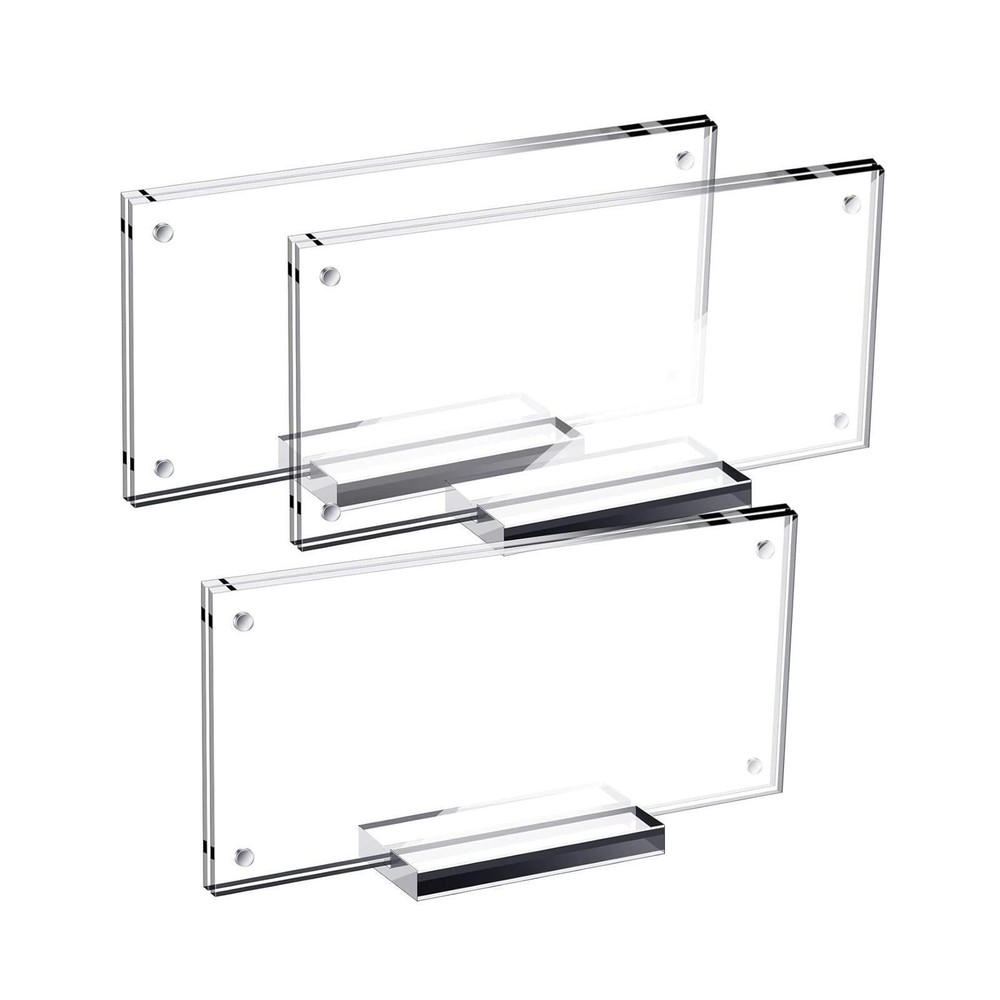 Picture Frame Holder with Base Tabletop Display for Postage Stamps Photos