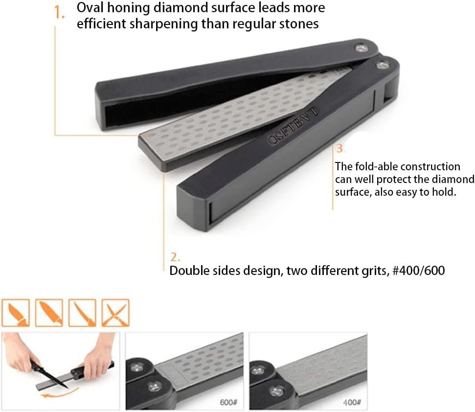 Portable Diamond Sharpening Stone - Double-Sided for Quick and Precise Cutting