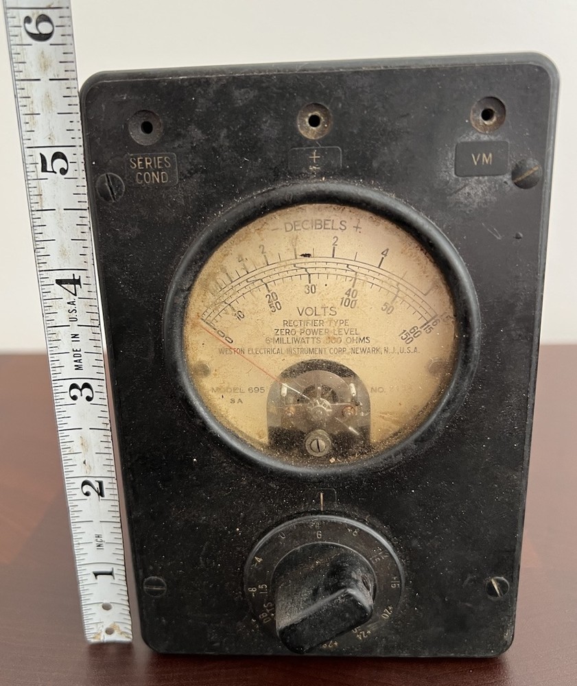 Weston Model 695 Power Level Indicater Type 3A Untested Decibel Voltmeter