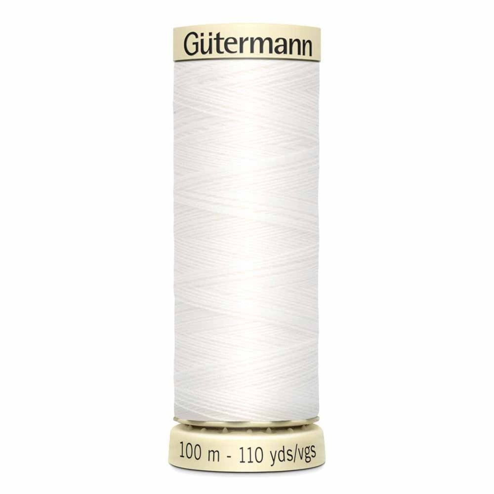 GÜTERMANN MCT Sew-all Thread 100m/110 yds - Polyester All Purpose Thread (White)