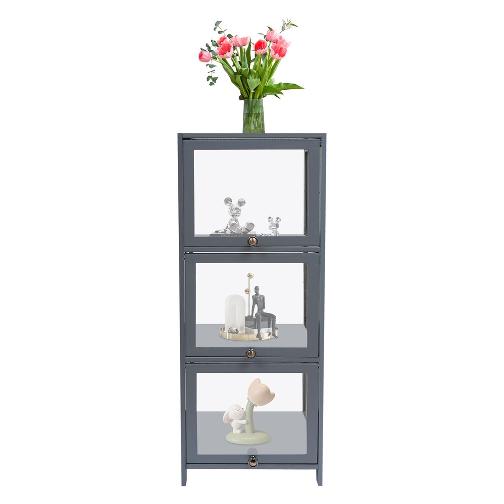 3-Tier Acrylic Display Case Figurines Toy Ornament Display Shelf