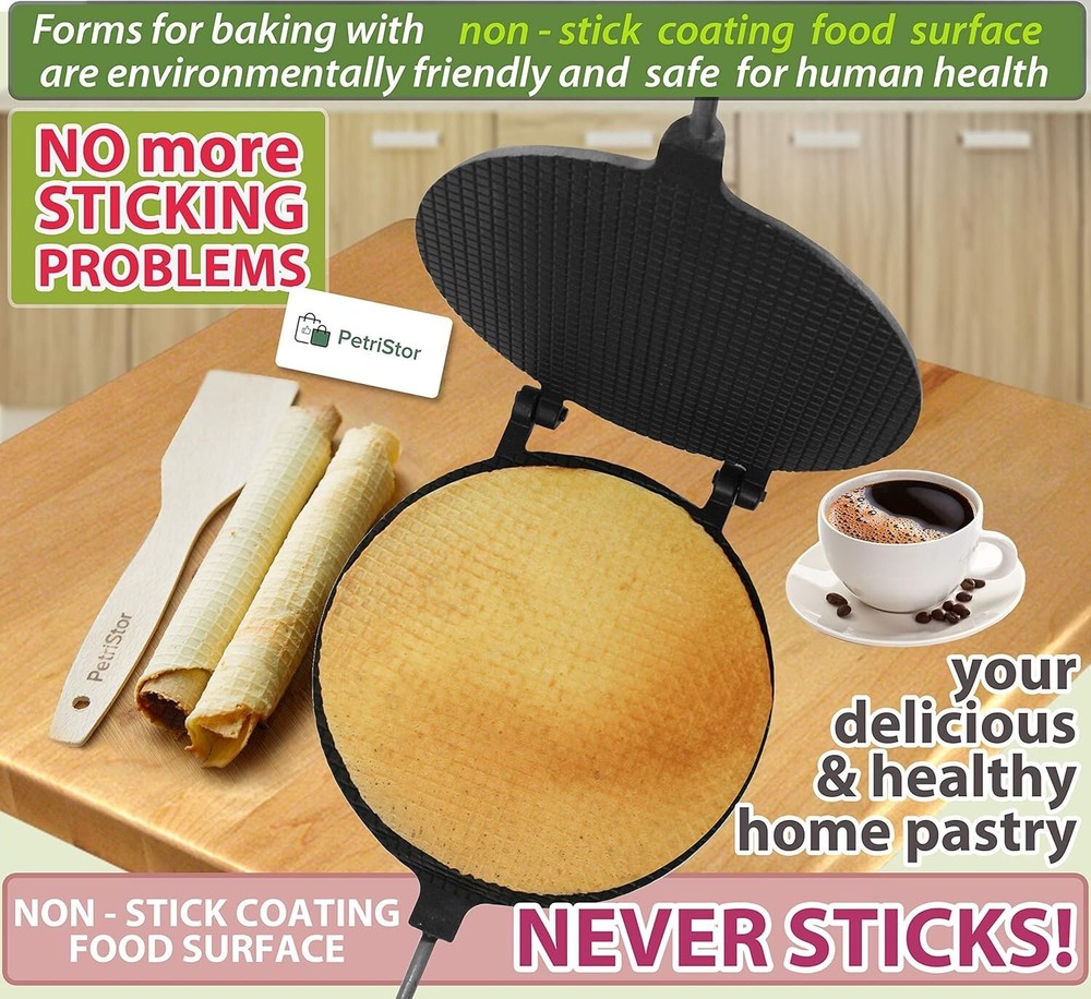 Waffle Maker Round Form Non-Stick Waffle Cone Maker