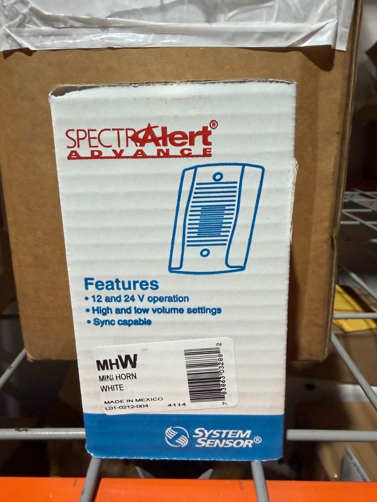 SYSTEM SENSOR MHW MINI HORN WHITE BRAND NEW! FIRE ALARM!