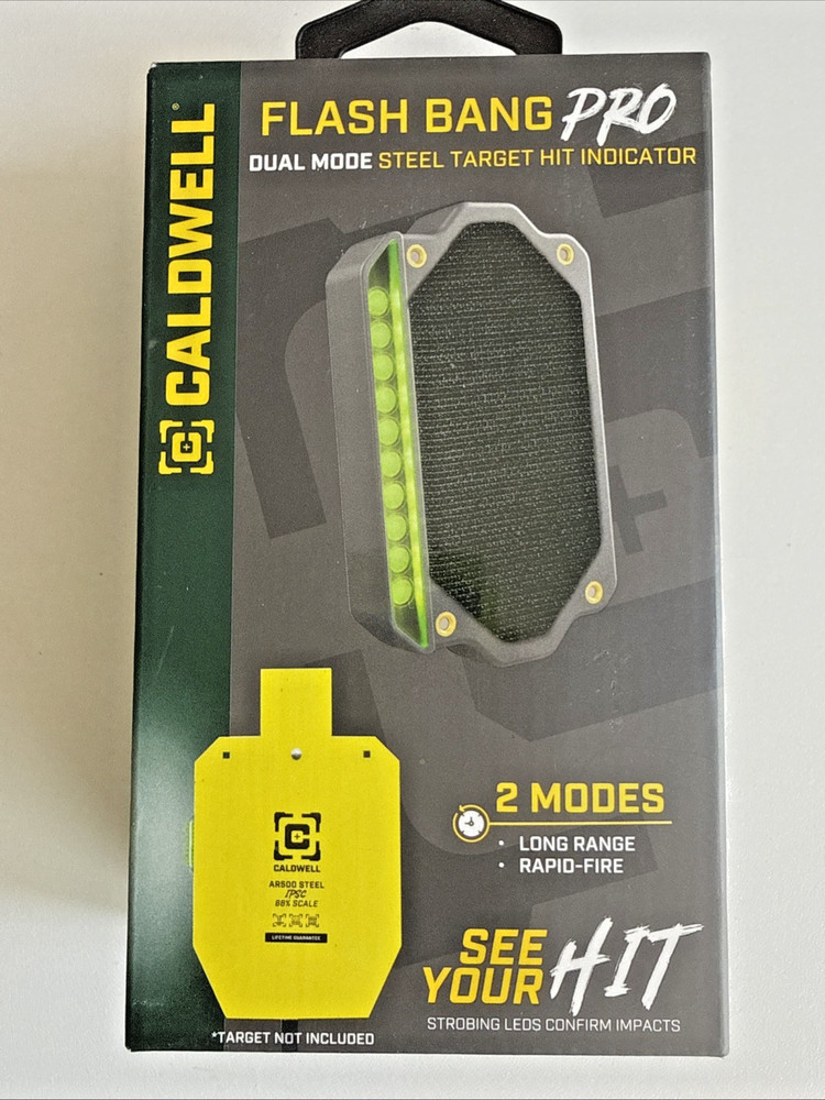 Caldwell Flash Bang Pro Hit Indicator LED Target Light Green Impact Sensor