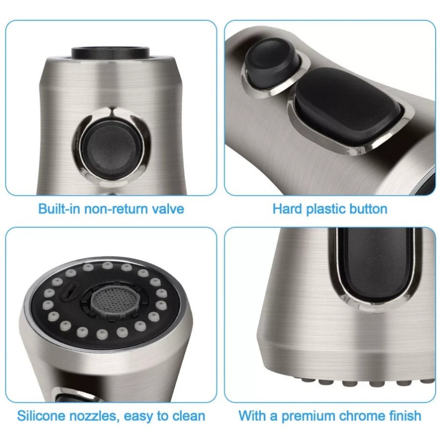 Kitchen Faucet Head Replacement,Pull Down Kitchen Spray Head Sink Spray Nozzle