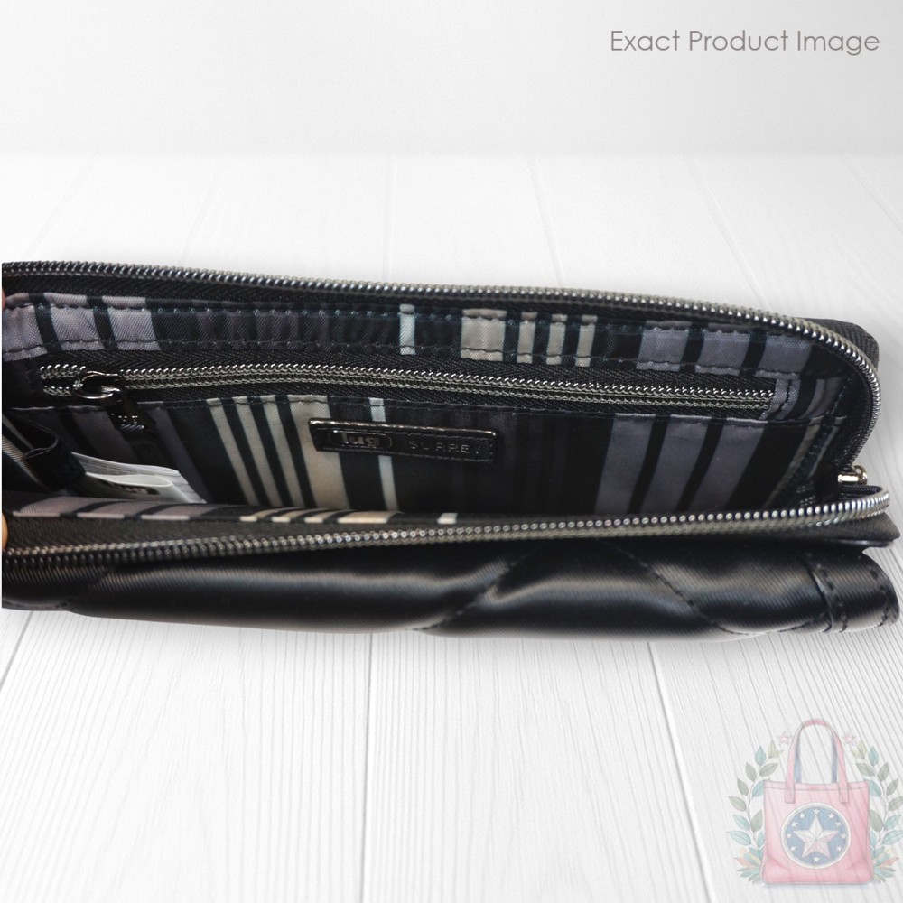 ❤️ Lug Surrey Black Satin Luxe VL RFID Wallet