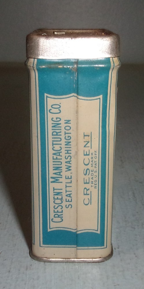 Vintage Crescent Pure Spices Pepper Tin Can Container