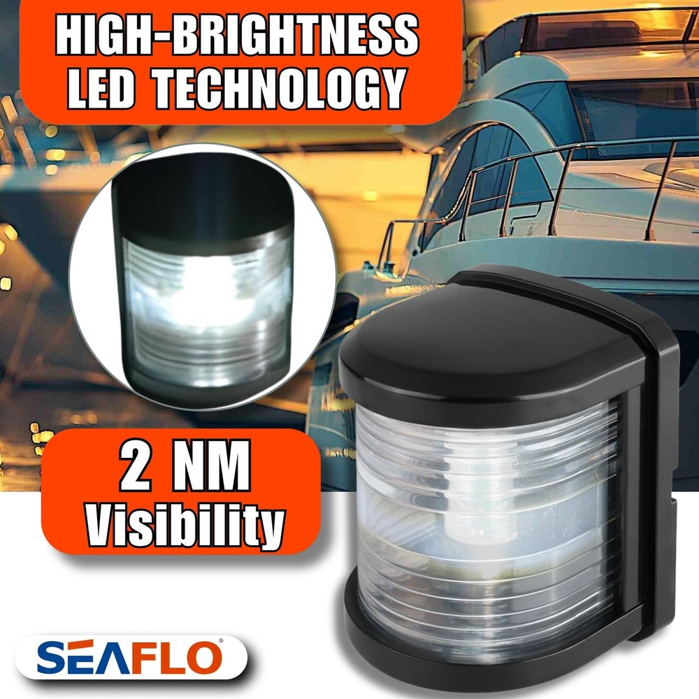 SEAFLO 11 Series Regular Sized LED White Masthead light Navigation Light –