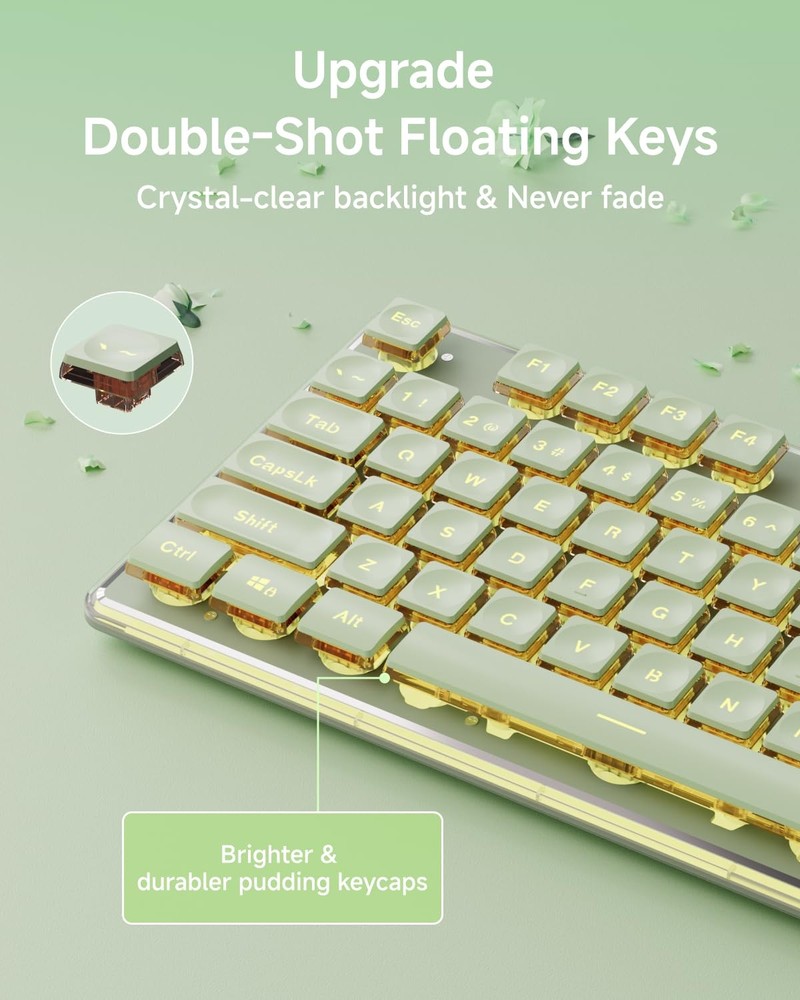 V3 Wireless Keyboard and Mouse with Single Backlit, Metal Panel, Bluetooth/2....