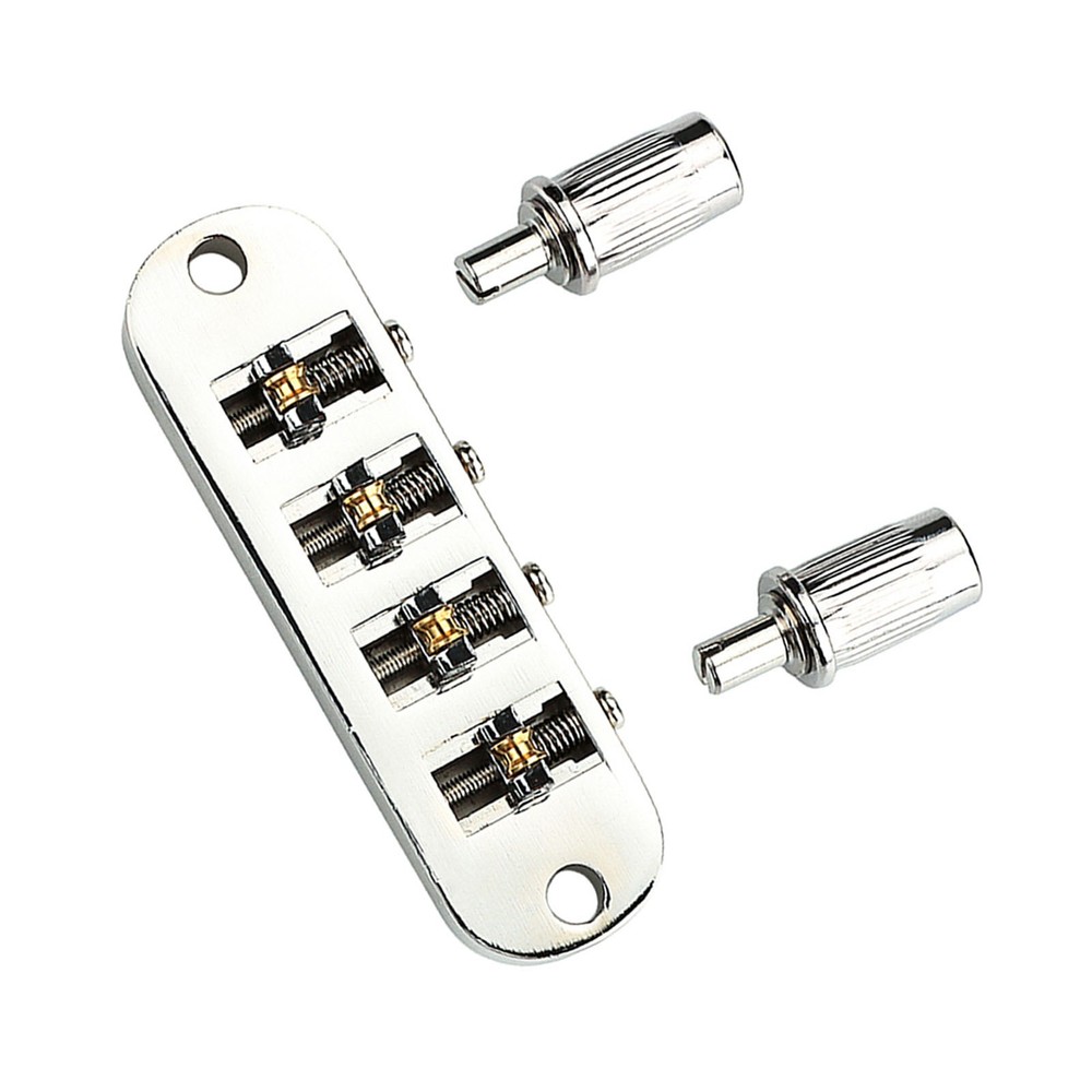 Roller Saddle Bridge Replacement Lightweight 4 String Guitar Bridge For Bass