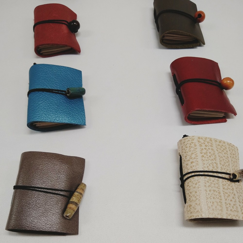 Miniature Leather Journal, Small Softcover Notebook, Tiny Handmade Diary