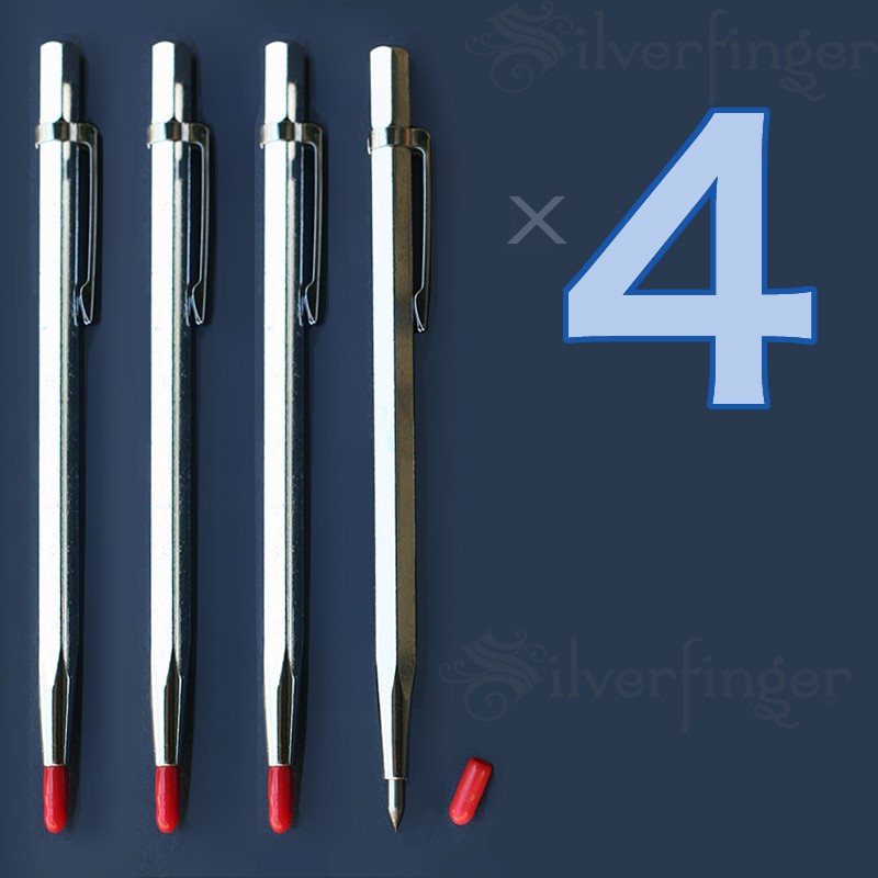 4PCS Scribing Needle Pen Tungsten Carbide Etching Engraving Marker Scriber Tools