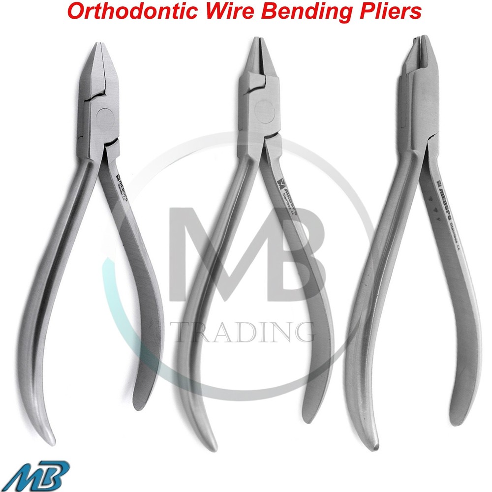 3 Pcs Orthodontic Pliers Dental Wire Bending Loop Forming Dentist Instruments