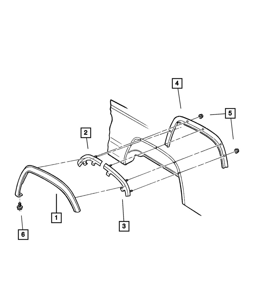 Genuine Mopar Applique Retainer Left 55155679AD