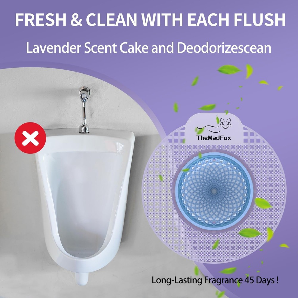 Urinal Screen Deodorizer (12 Pack,Urinal Deodorizer with Non-Para Block Long-...