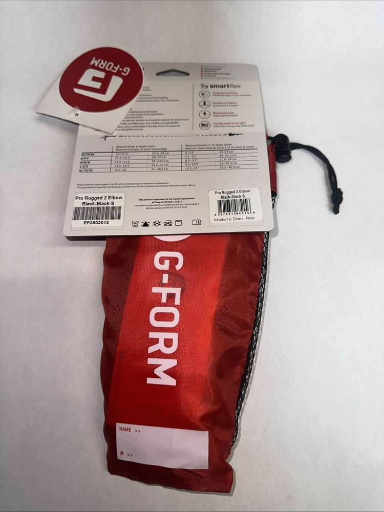 G-Form Pro Rugged 2 Elbow Guard Black Size Small