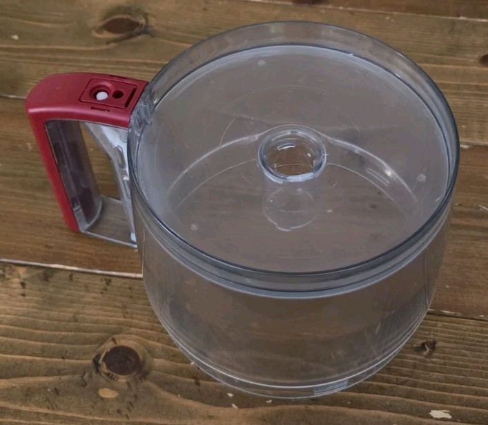 KitchenAid Food Processor KFP600 11-Cup Main & Small Work Bowl & Pusher Lid Red