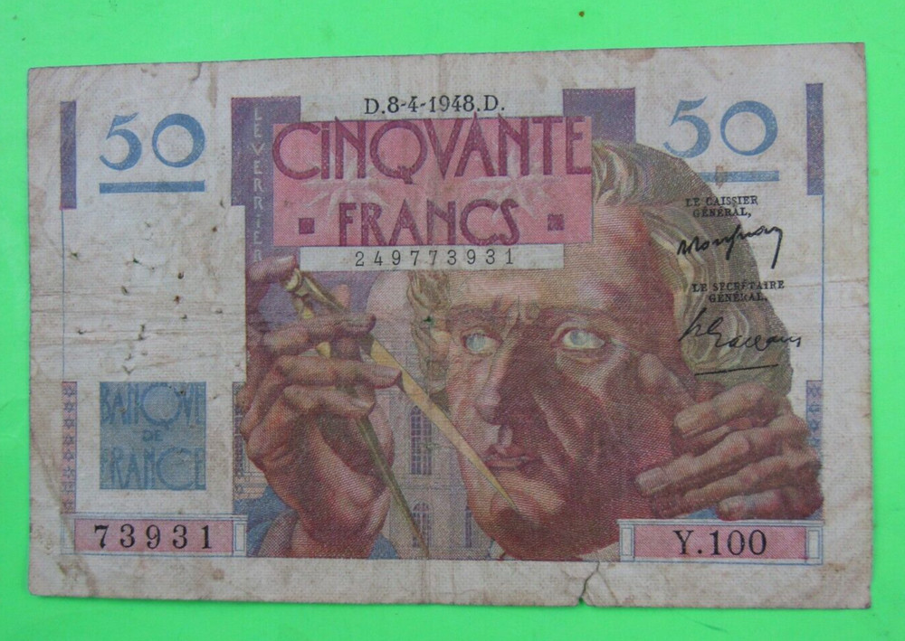 FRANCE, 50 FRANCS, P#127b, 1948