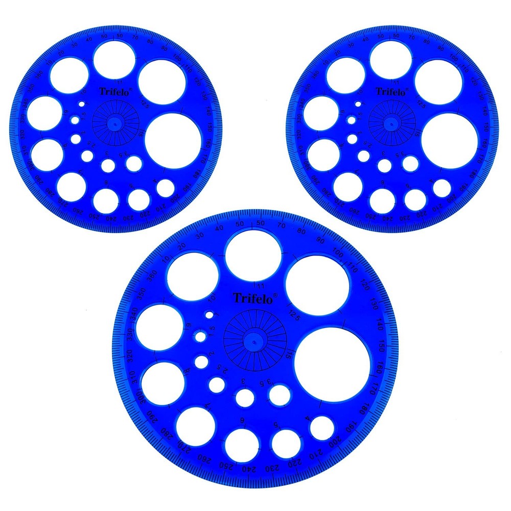 360 Degree Full Round Plastic Protractor Circular Drawing Template Tool