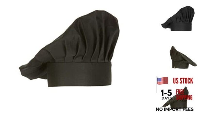 Unisex Chef Hat One Size Black