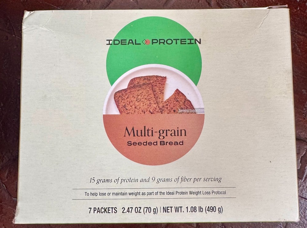 Ideal Protein Multi-Grain Seeded Bread - 7 Packets - BB6/15/2026 - FREE SHIP!