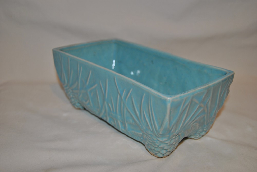 Mccoy Blue Pinecone Rectangle Planter