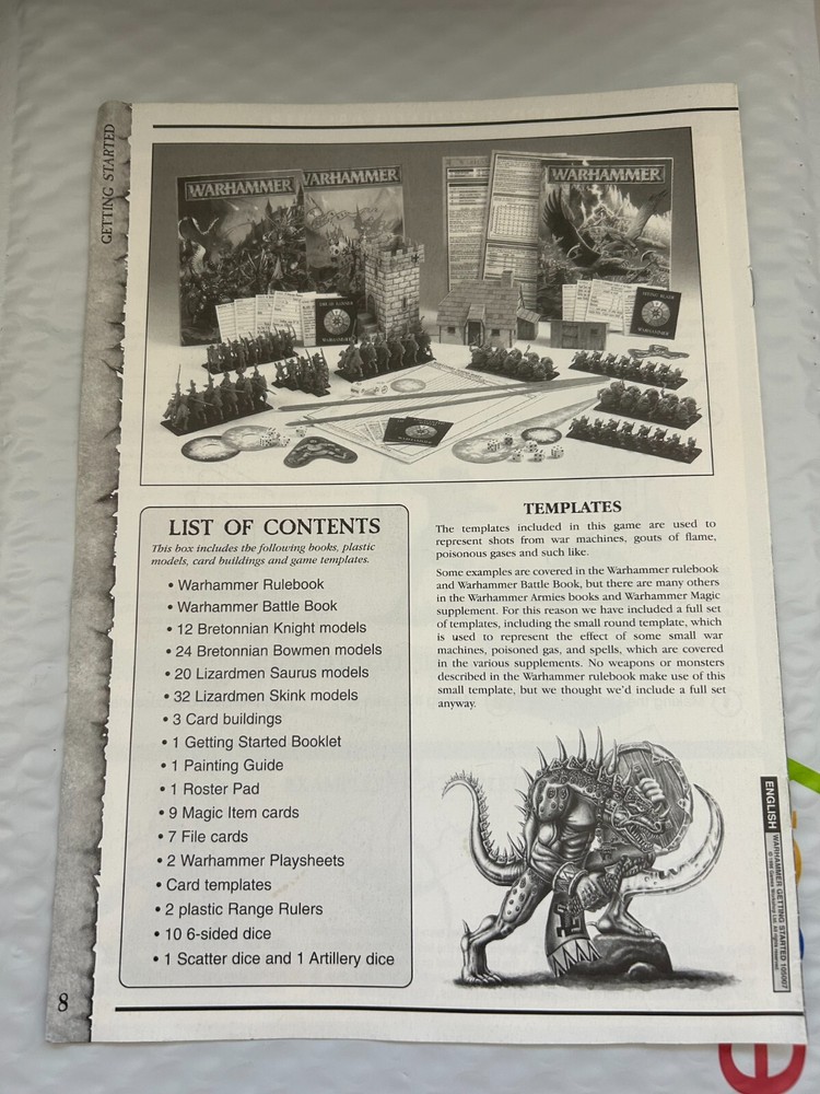Warhammer Starter Set Getting Started Book 1996 Good Condition OOP