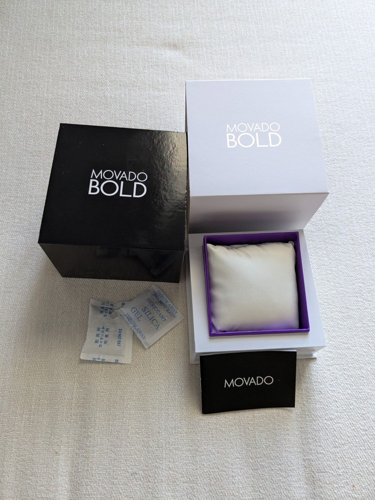 Empty MOVADO BOLD Box & WARRANTY CARD