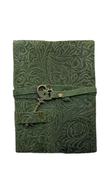 Handcrafted leather journalCotton pages