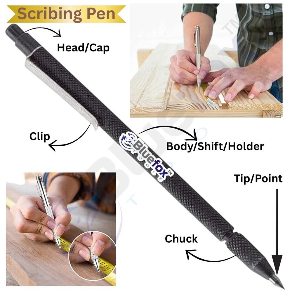 Compact Adjustable Trammel Head Beam Compass Set With Scriber Pen Tool Combo Set