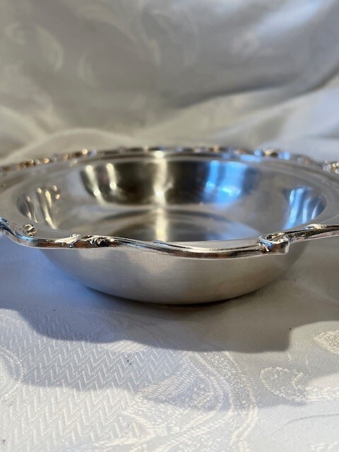 Silver colored Oval/ serving bowl