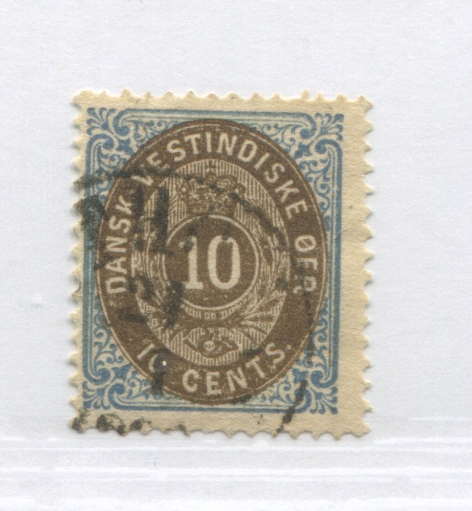 Danish West Indies 1876 10 cents used