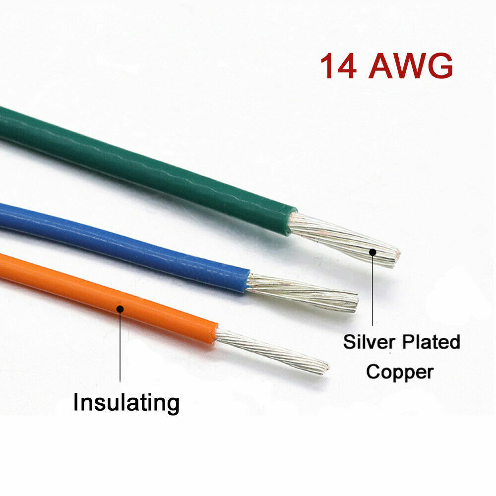 14AWG PTFE Silver Plated Copper Cable 2.0mm² Flexible Stranded Wire For Family