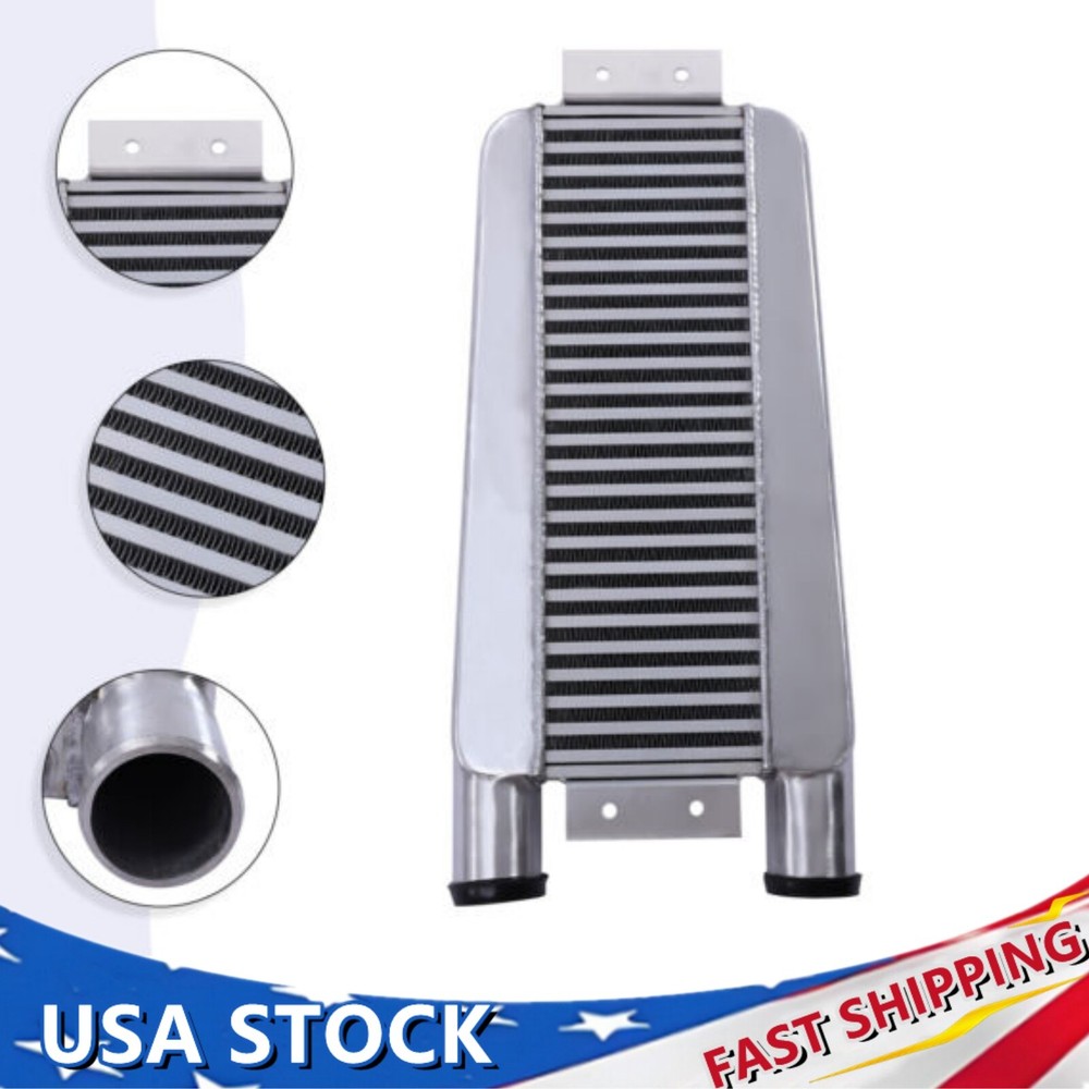 Universal Intercooler Turbo Front Mount 2.5" Inlet/Outlet Same One Side Aluminum