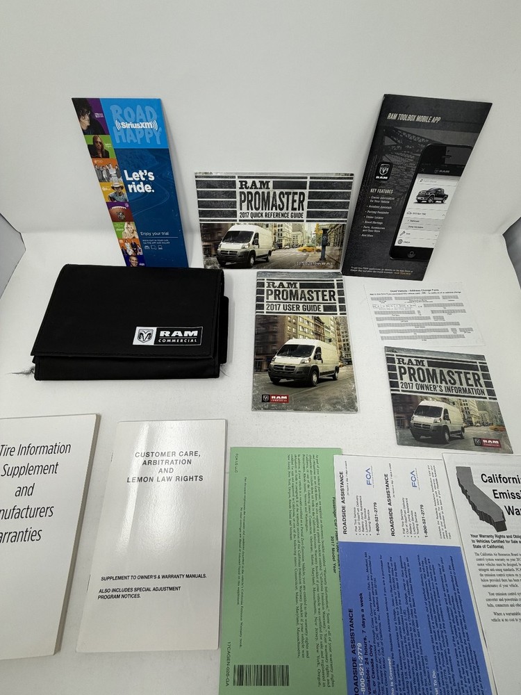 2017 RAM Promaster Owners Manual OEM Complete Set