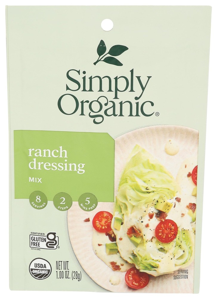 Simply Organic, Dressing Mix, Ranch, 1 Oz - 3 Count