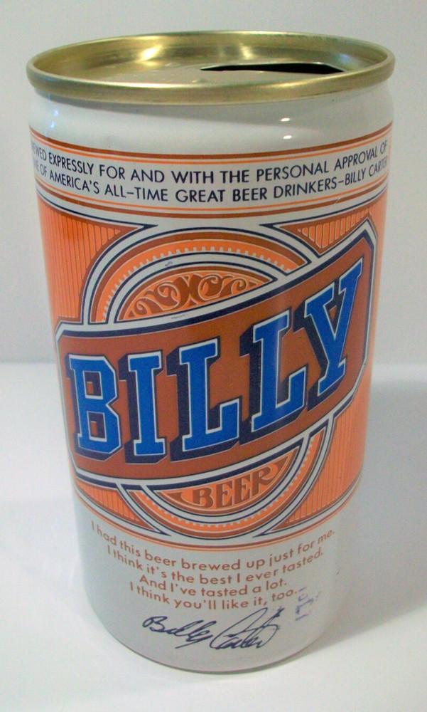 Billy Beer Pull Tab Beer Can, Empty, West End Brewing, Billy Carter, Vintage