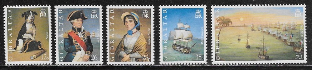 Gibraltar Scott #'s 765 - 769 MNH