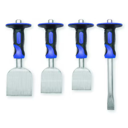 Westward 2Ajk7 Handguarded Chisel Set, 4 Pc