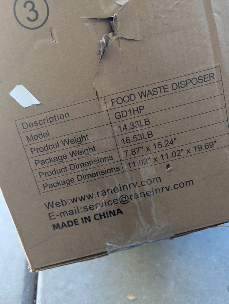 1 HP Garbage Disposal with Dishwasher Connector Kit and Power Cord