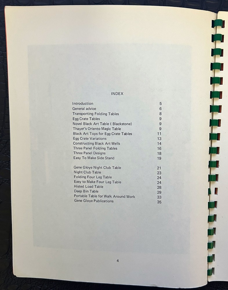 Gene Gloye Table Book II
