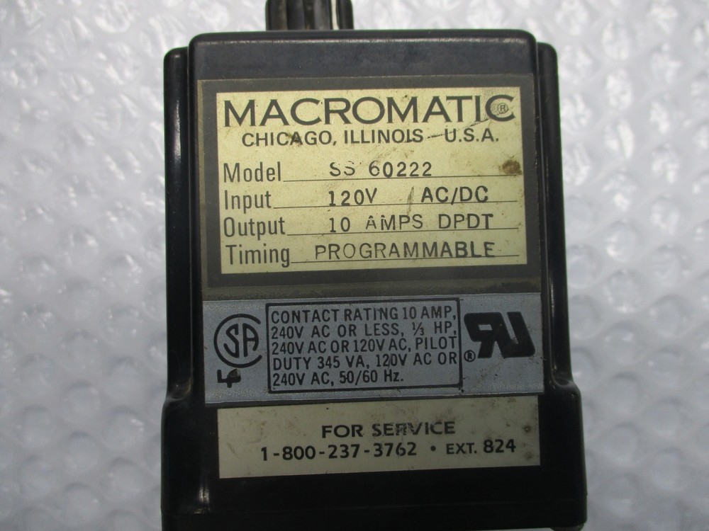 MACROMATIC SS 60222 RELAY 120V NSNP