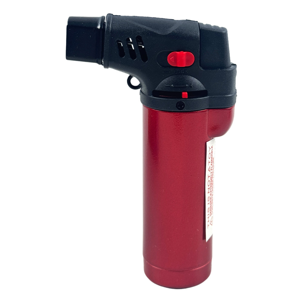 4 Pack Jumbo 4" Jet Flame Double Torch Refillable Lockable Windproof metalcolor