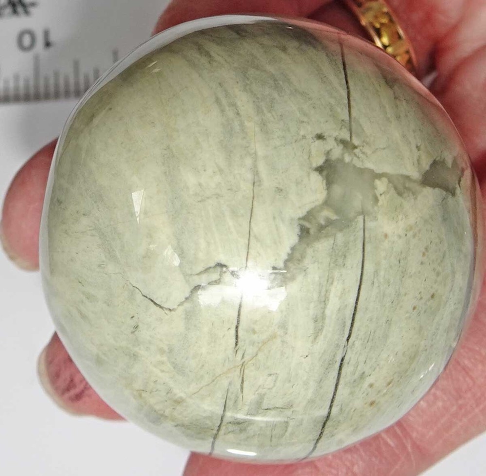 Silver Leaf Jasper 35mm Sphere sc781a