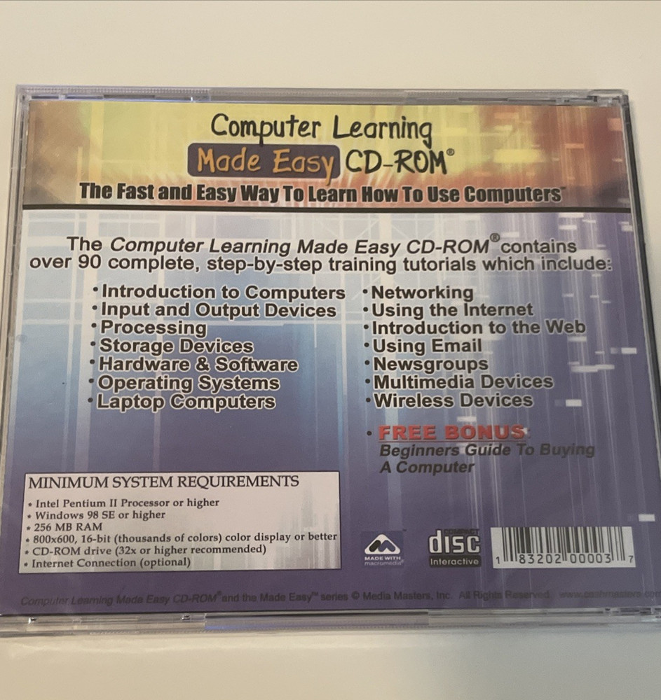 Computer Learning Made Easy CD-ROM Win 98 & Higher