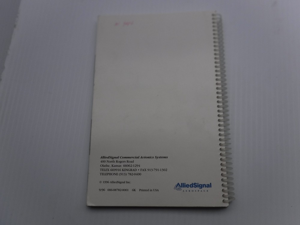 Allied Signal KLX 100 Operator's Guide Software Version 2