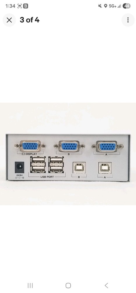 Lin X Cel 4 Port USB Switch Interface US-146A Linxcel