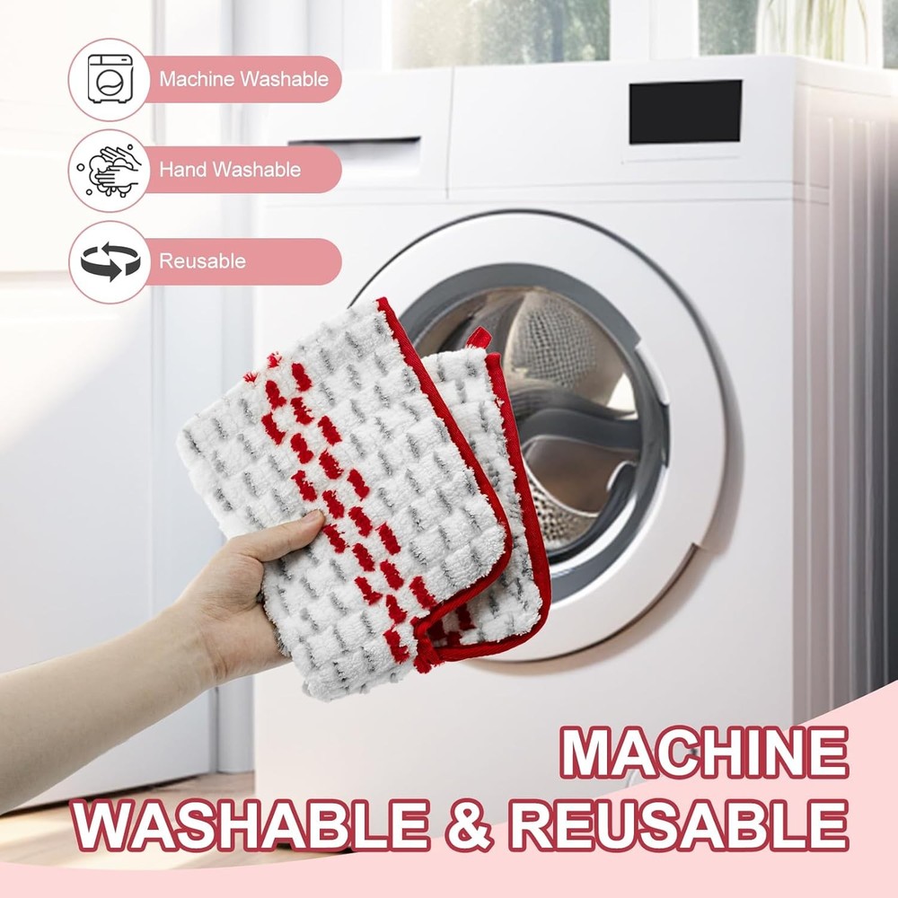 Microfiber Spray Mop Pads - Compatible Double Sided Replace Head for Dry/Wet